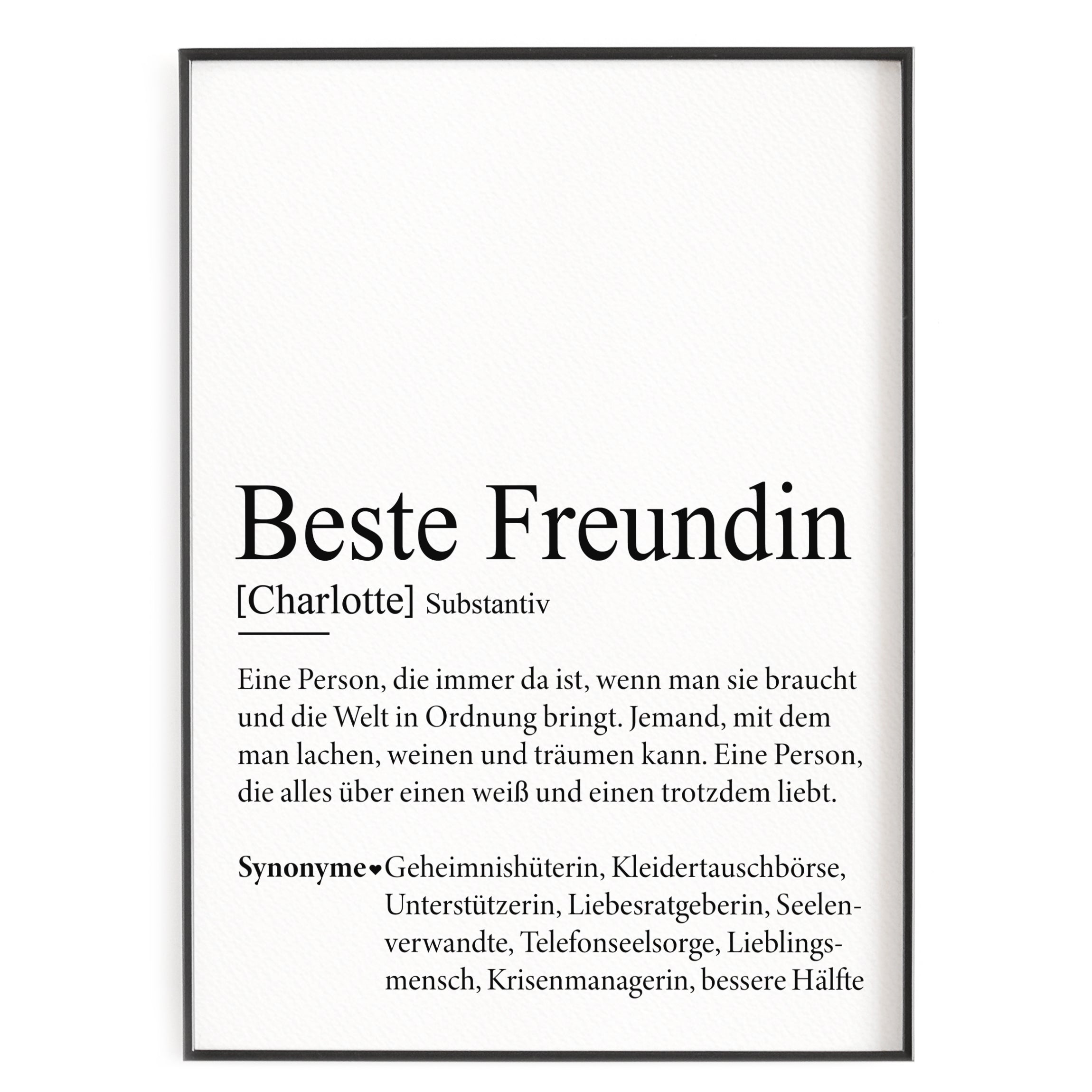 Beste Freundin Definition – vonHerzen Shop
