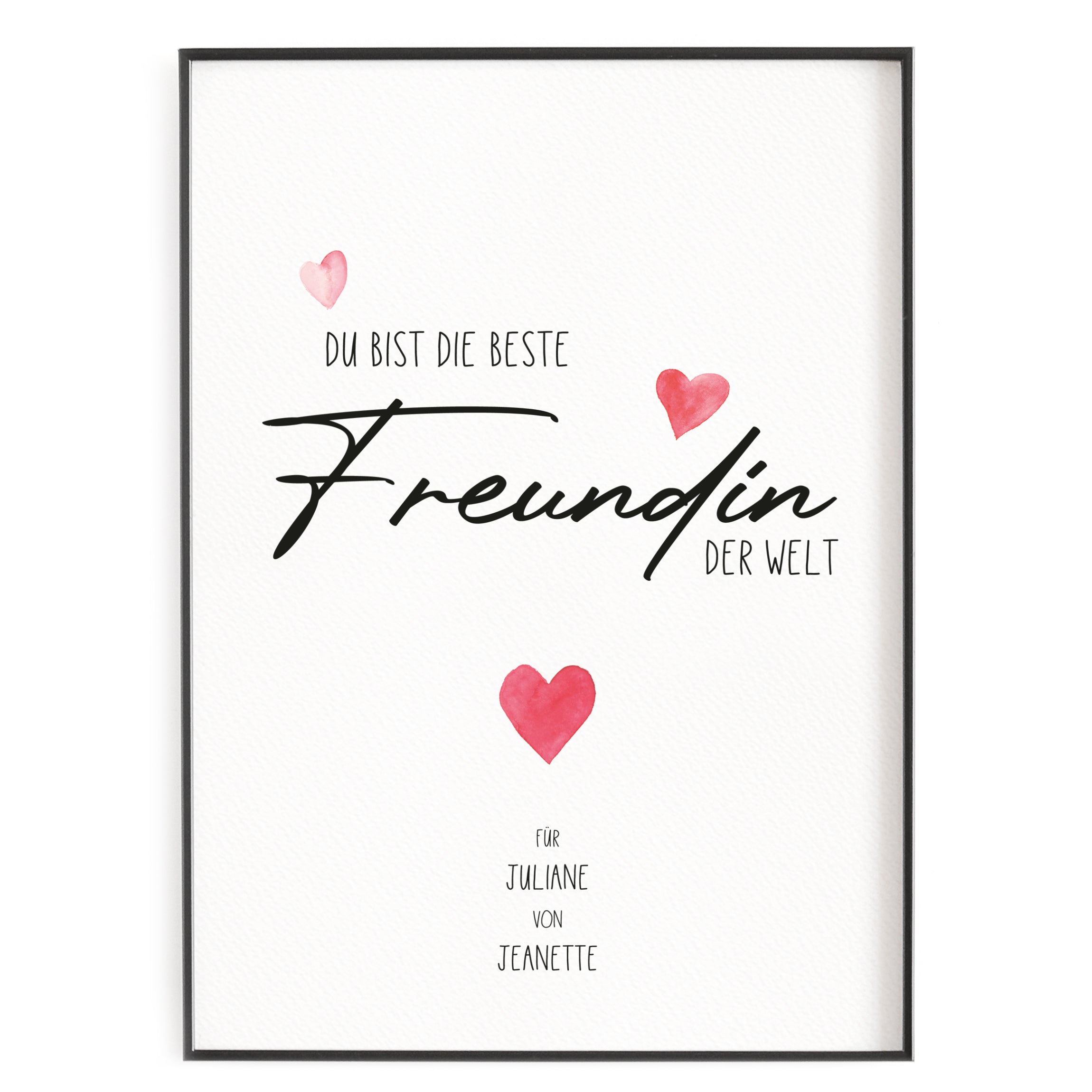 Beste Freundin der Welt - Poster – vonHerzen Shop