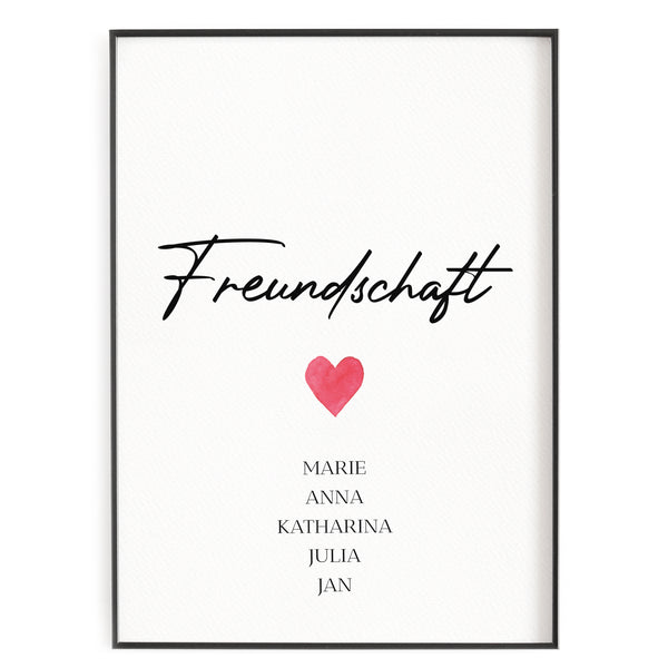 Freundschaft - Namen - Poster