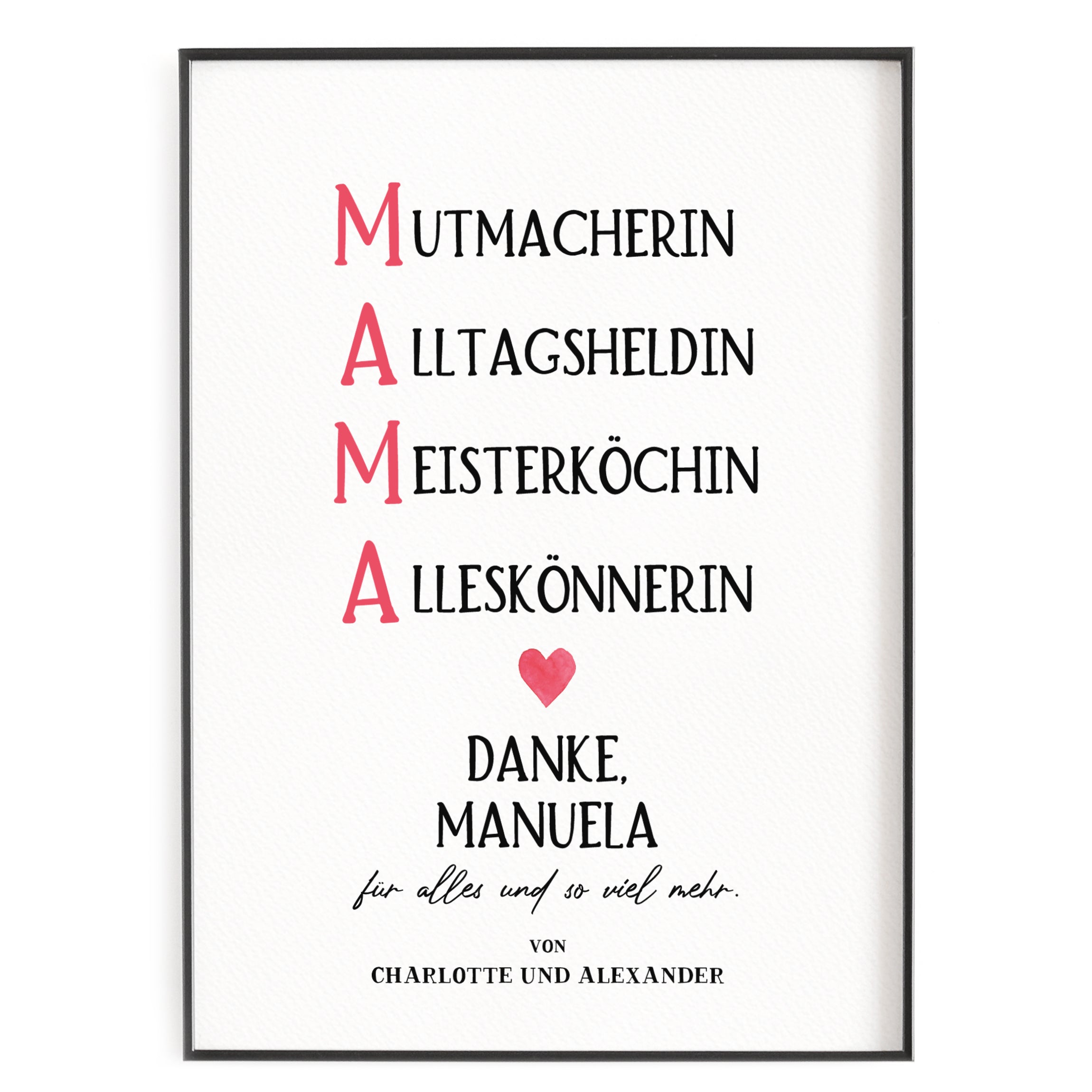 MAMA Danke für alles Poster vonHerzen Shop