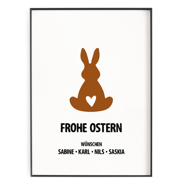 Frohe Ostern - Hase - Poster